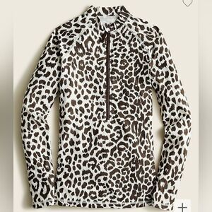 J.Crew Long-sleeve rash guard in leopard. Size L